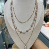 A fashionable, versatile and simple multi-piece crystal necklace from Europe and America, a new gift for women details Picture